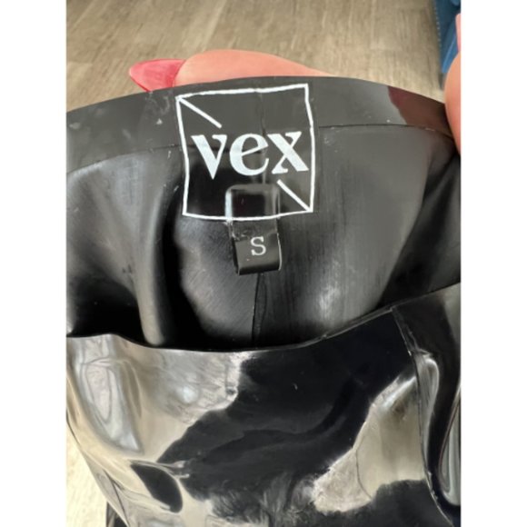 Vex Leggings Women's Small Black Latex Classic Slim Fit Pull On - Picture 4 of 4